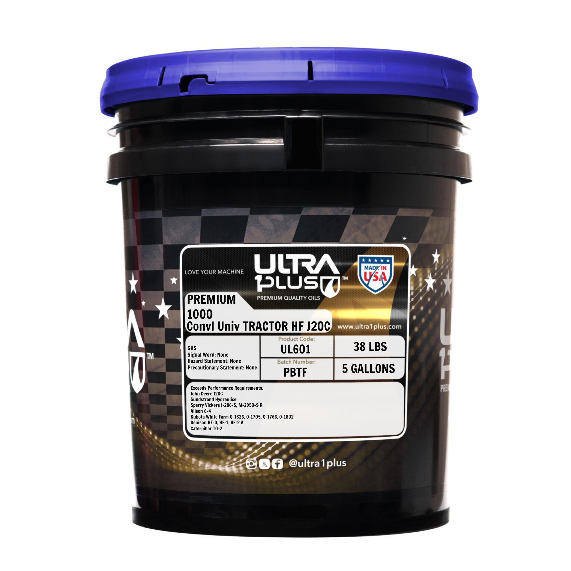 Ultra1Plus Conventional Universal Tractor Oil - J20C, 5 Gal., Model# UL601